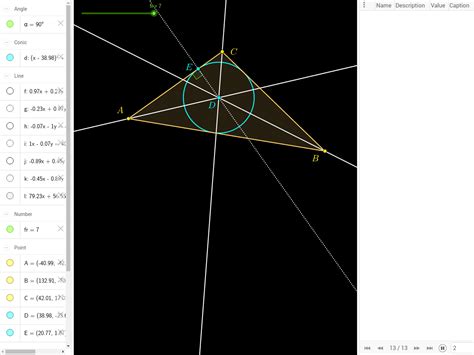 Incentro de un triángulo – GeoGebra