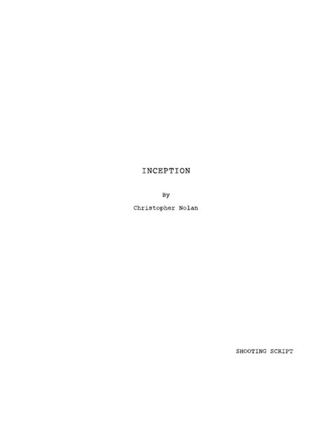 Inception Screenplay PDF - Scribd