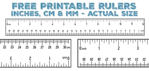 Inches to Centimeters Free Printable Cheat Sheet in the form of a ruler