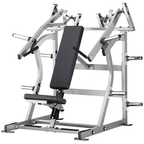Incline press machine. Jun 24, 2019 · The incline bench press requires an adjustable bench or a pre-built incline bench. The typical angle of the incline is 45 degrees but can be 15 degrees higher or lower. Lie with your back against the back support of the incline bench with your bottom against the seat. Your feet should be flat on the floor. 