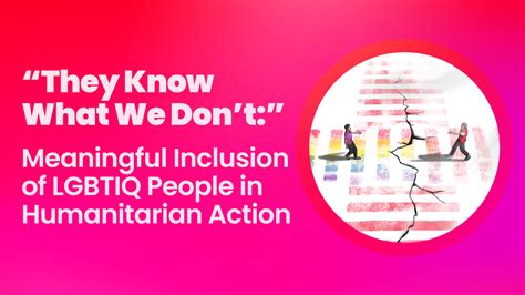 Inclusion of LGBTIQ+ people is