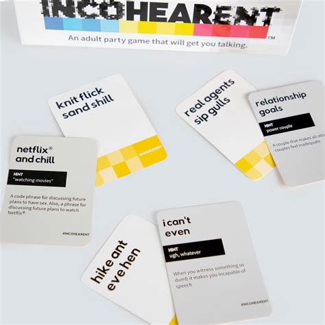 Printable incoherent game cards and answers 