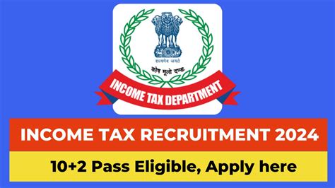 Income Tax Department Recruitment 2024 Apply Latest Jobs ...