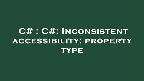 Inconsistent accessibility: parameter type