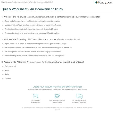 Inconvenient truth answer key to study guide. - Official guide to using os 2 warp.