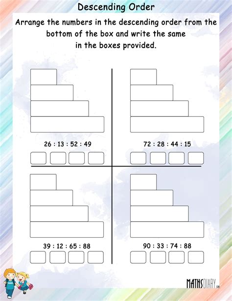 Increasing Decreasing Order Grade 1 Math Worksheets