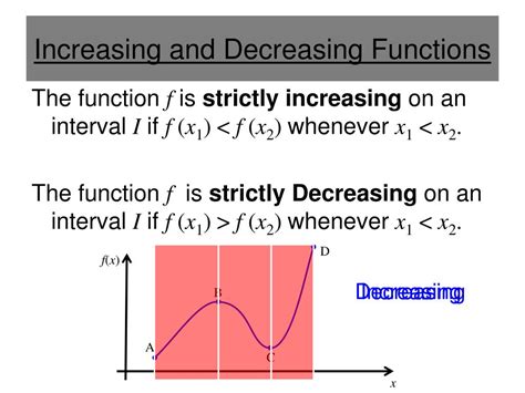 Increasing and Decreasing Functions and the First Derivative Test ppt