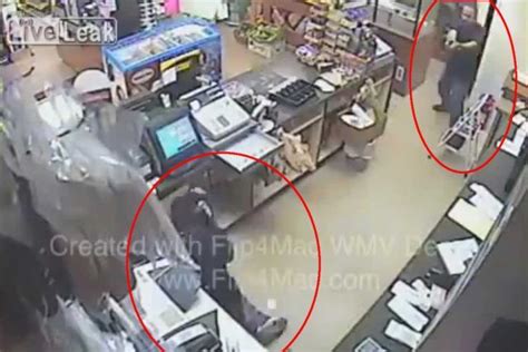 Incredible: Store Owner Acts Fast to Shoot Two Armed Robbers