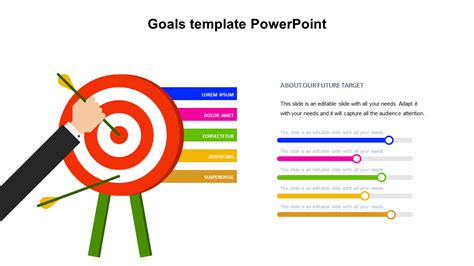 Incredible Goals Template PowerPointBullseye Diagram