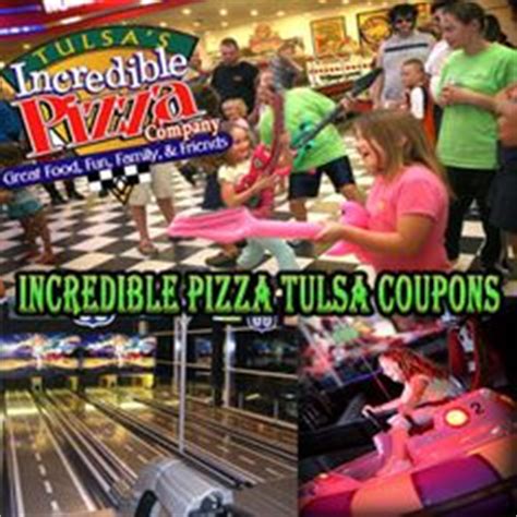 Incredible pizza tulsa coupons. Tulsa's Incredible Pizza Company, Tulsa, Oklahoma. 35,572 likes · 153 talking about this · 127,534 were here. America's Incredible Pizza Company; voted the #1 Family Entertainment Center in the... 