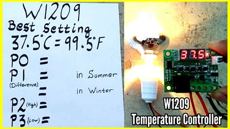 Incubator temperature controller setting.  Settings can be easily adjusted to suit all type...