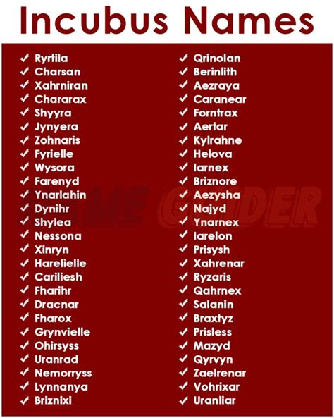 Our Succubus name generator is the ultimate solution to help you discover the most intriguing and enchanting female succubus names. Whether you're a fantasy writer seeking the perfect character name, an avid World of Warcraft gamer, or a dedicated Dungeon and Dragons player, finding the right name is crucial. A well-crafted name can add .... 