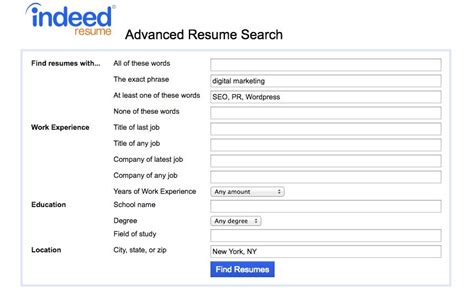 Indeed Resume Resume search for employers