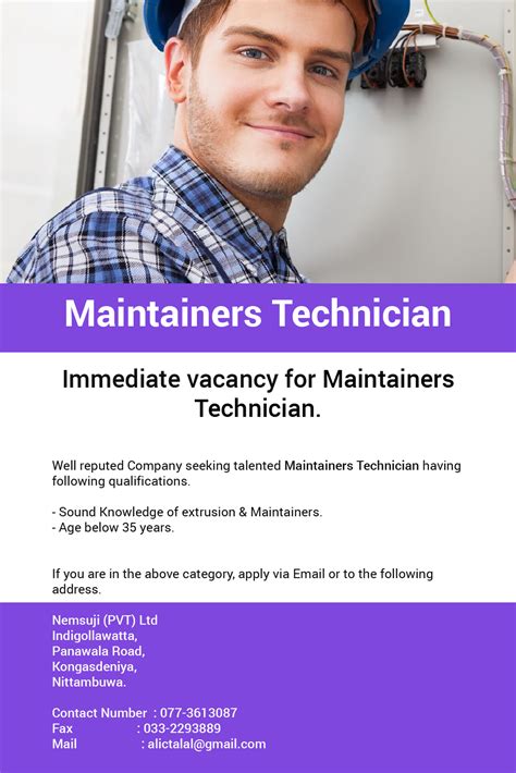 Indeed maintenance technician. As Electrical Technician, includes supporting operations and maintenance of electrical equipment including UPS, Switchgear, UPS, MCC, HVAC, Heaters. Executes routine maintenance such as Battery Discharge test, Protection relay testing/ calibration, Electrical EX & IP integrity check and etc. 