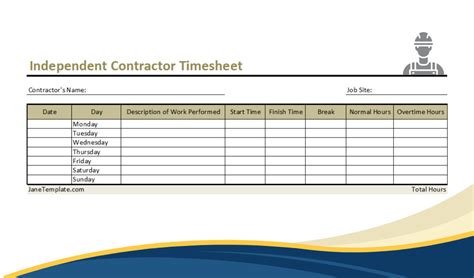 Independent Contractor Timesheet Excel Tangseshihtzu.se