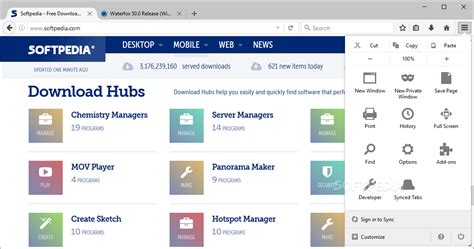 Completely download of the portable Waterfox 56.2.5