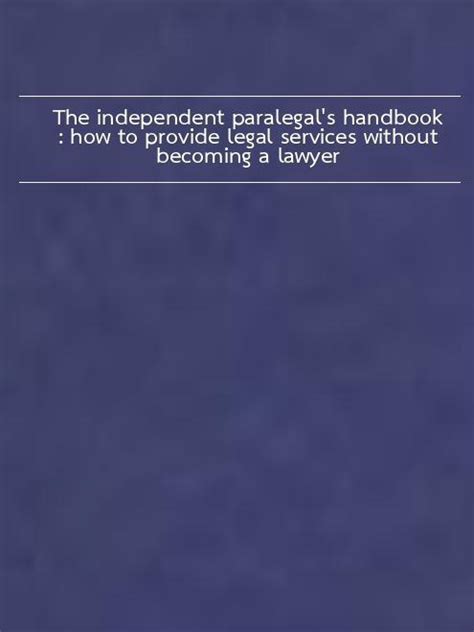 Independent paralegals handbook how to provide legal services without becoming a lawyer. - Toro lx425 20hp kohler lawn tractor full service repair manual.