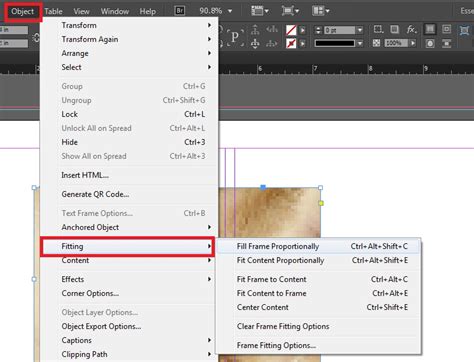 Indesign frame fitting toolbar.  Click the gear button on the top right of your Contr...