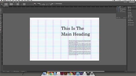 Below is an example of our InDesign grid in use. Using a 5-column layout, we have 3 columns for the main content, and two columns for side content. Notice the headline above the main image ...