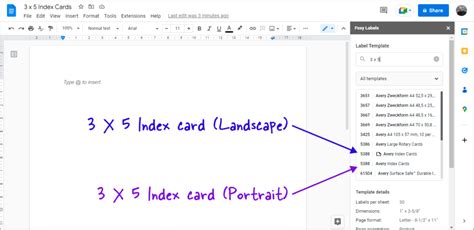Index Card Template Google Docs Best Template Ideas