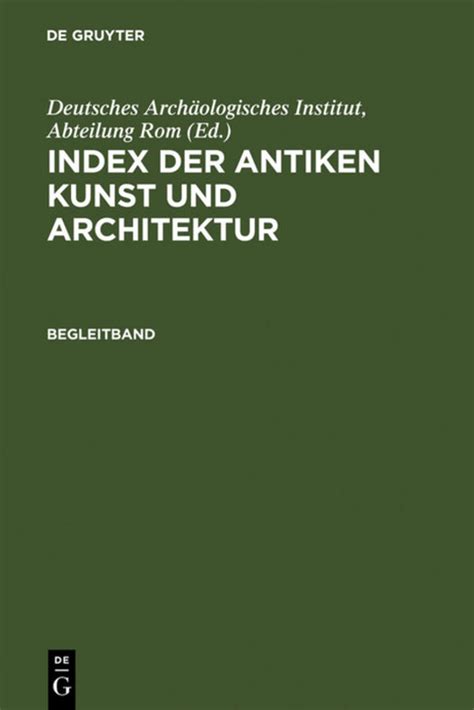 Index der antiken kunst und architektur. - Aanhoudende zorg van jos van kemenade.