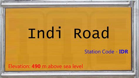 Indi Road IDR Railway Station - Yatra