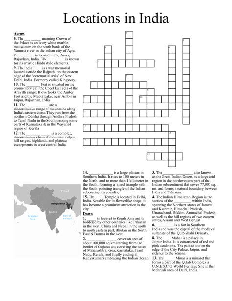 India's capital territory crossword clue. The Crossword Solver found 30 answers to "u.s. territory capital", 13 letters crossword clue. The Crossword Solver finds answers to classic crosswords and cryptic crossword puzzles. Enter the length or pattern for better results. Click the answer to find similar crossword clues . Enter a Crossword Clue. 