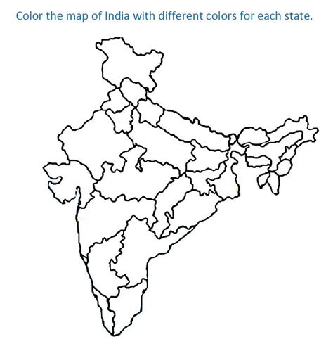 India Map Coloring Page Coloring Home