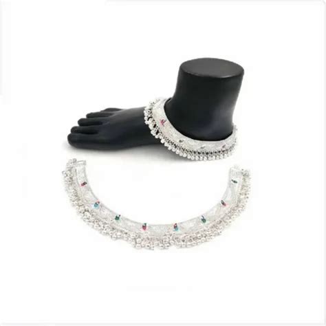 Indian Bridal Heavy Silver Plated Anklets Ghungroo Painjan Payal …