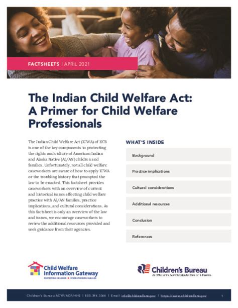 Indian Child Welfare Act (ICWA) - Child Welfare Information …