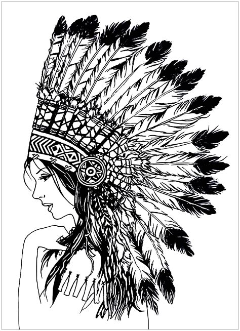 Indian Coloring Pages