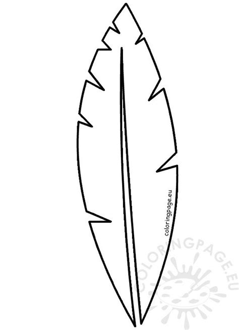 Indian Feather Template Printable