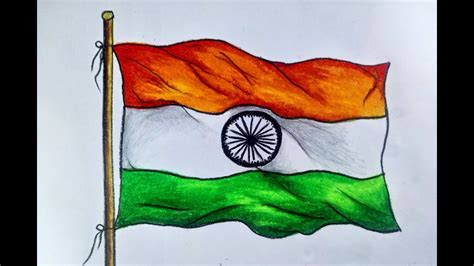 Indian Flag Drawing #drawing #shorts #indianflag #flag #art