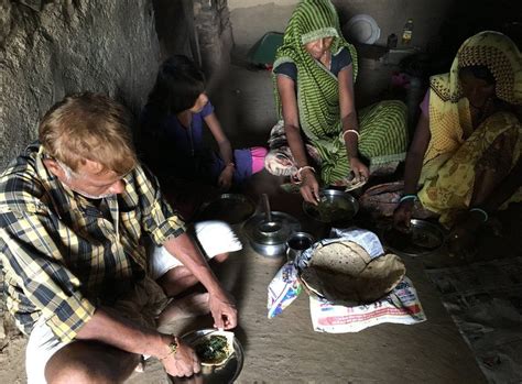 Indian Man and Woman Eating; Their sitting at meate