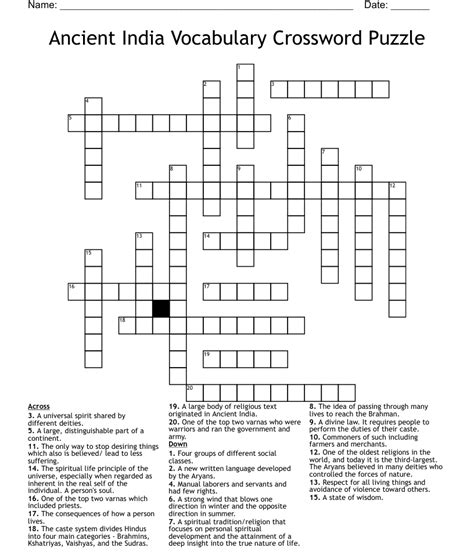 Indian culture areas crossword answer key. Here is the answer for the crossword clue State in India featured in Universal puzzle on February 9, 2018. We have found 40 possible answers for this clue in our database. Among them, one solution stands out with a 95% match which has a length of 5 letters. We think the likely answer to this clue is ASSAM. 