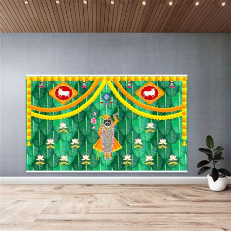 Indian Pooja Backdrop Cloth/Wedding Decor/Ganesha/Pooja decor/