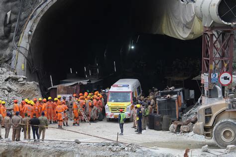 Indian rescuers reach 41 workers trapped in collapsed tunnel for 17 days, start pulling them out
