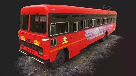 Indian vehicles 3d model.  Low-Poly 3D Model of a Indian local bus This...