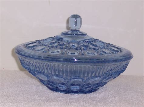 Indiana Glass Windsor Blue Candy/Sweets Dish & Lid In Original …