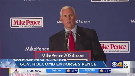 Indiana Gov. Eric Holcomb endorses Mike Pence for President