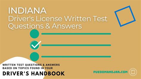 Indiana Written Driving Test Answers