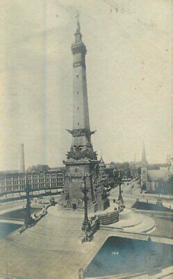 Indianapolis, IN Indiana 1910 RPPC Postcard, Soldiers & Sailors Monument