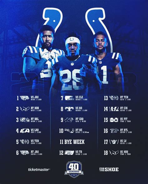 Indianapolis Colts Calendar