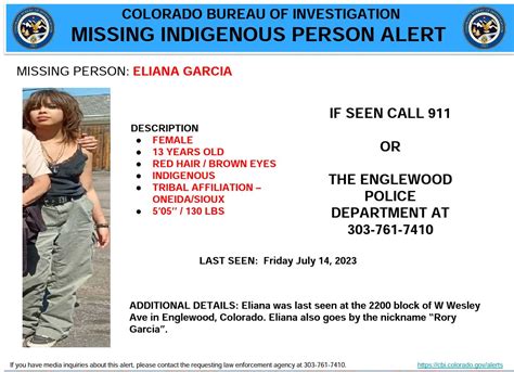 Indigenous Missing Person alert issued by CBI for Lakewood woman