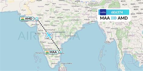 Indigo 6E6374 Flight Status: Chennai to Ahmedabad Tracker