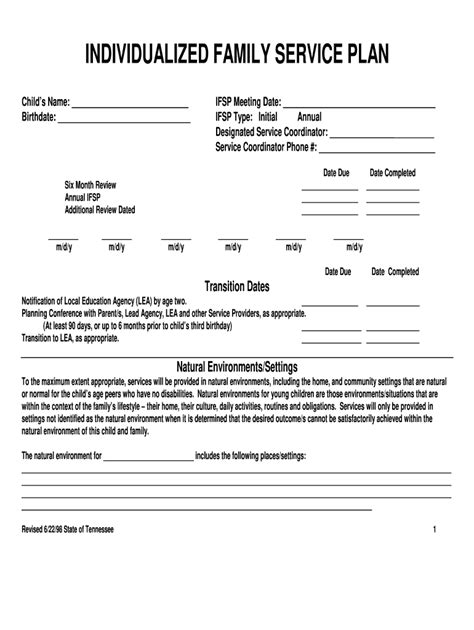 Individual Service Plan Examples Form Fill Out and Sign Printable PDF