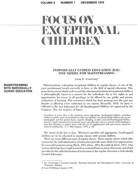 Individually guided education and multiunit elementary school guidelines for implementation. - Artículos publicados en el periódico el asimilista.