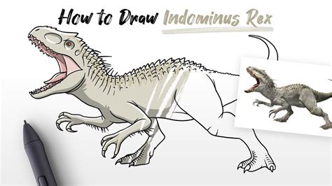 Indominus Rex Drawing Tutorial faisalidn