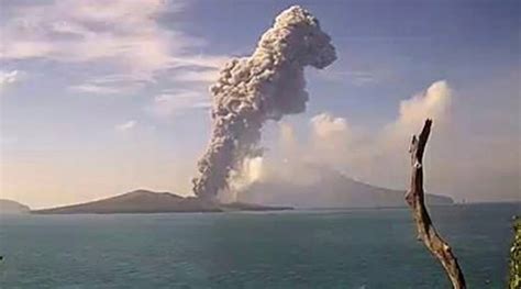 Indonesia’s Anak Krakatau volcano spews ash, lava in new eruption