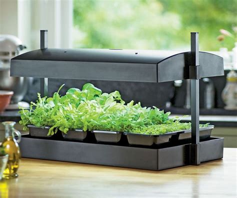 Indoor plant growing system. The Leaf Automated Grow System. This automated grow box is 62” in height and roughly two feet in width. It’s designed to grow one plant at a time. Integrated sensors detect water level, pH, nutrient levels, and various other variables. The Leaf can yield up to four ounces of product in 12-16 weeks. 